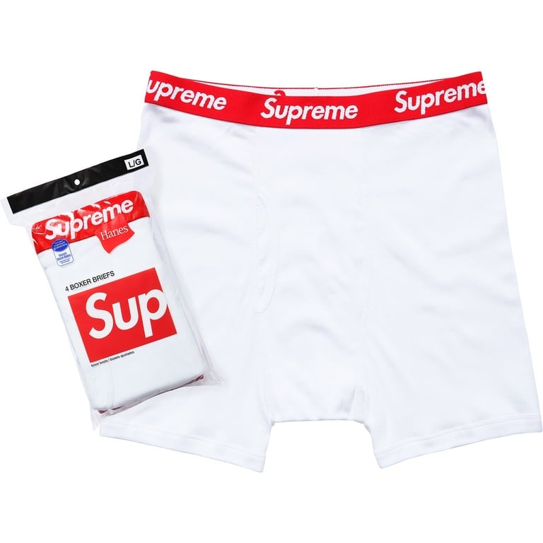 Supreme Hanes Boxer Briefs White (Packx4)
