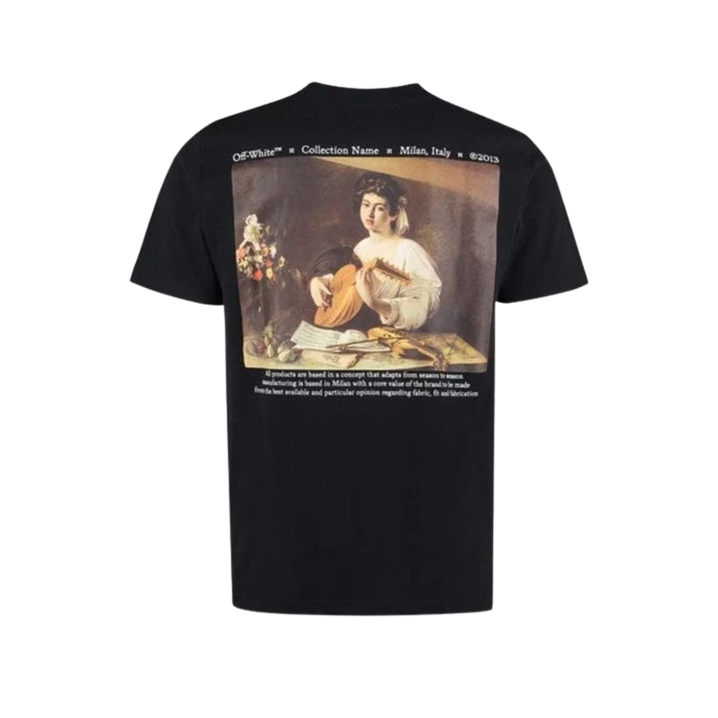 Off-White Caravaggio Lute Slim S/S T-Shirt Black