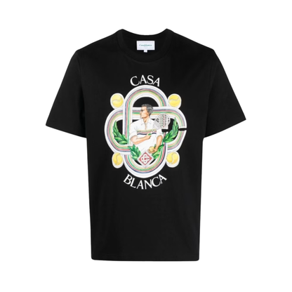 Casablanca Casablanca Le Joueur Design T-Shirt Black