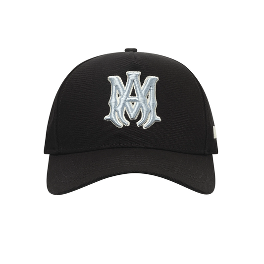 AMIRI MA Outline Canvas Hat in Black/Blue