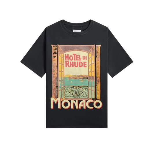 Rhude Hotel di Monaco T-Shirt Black