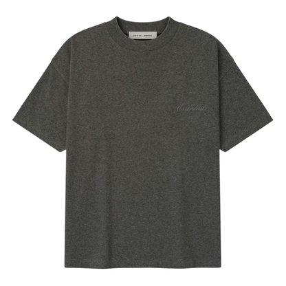 Fear of God Essentials Embroidered Classic Short Sleeve Tee Charcoal Heather