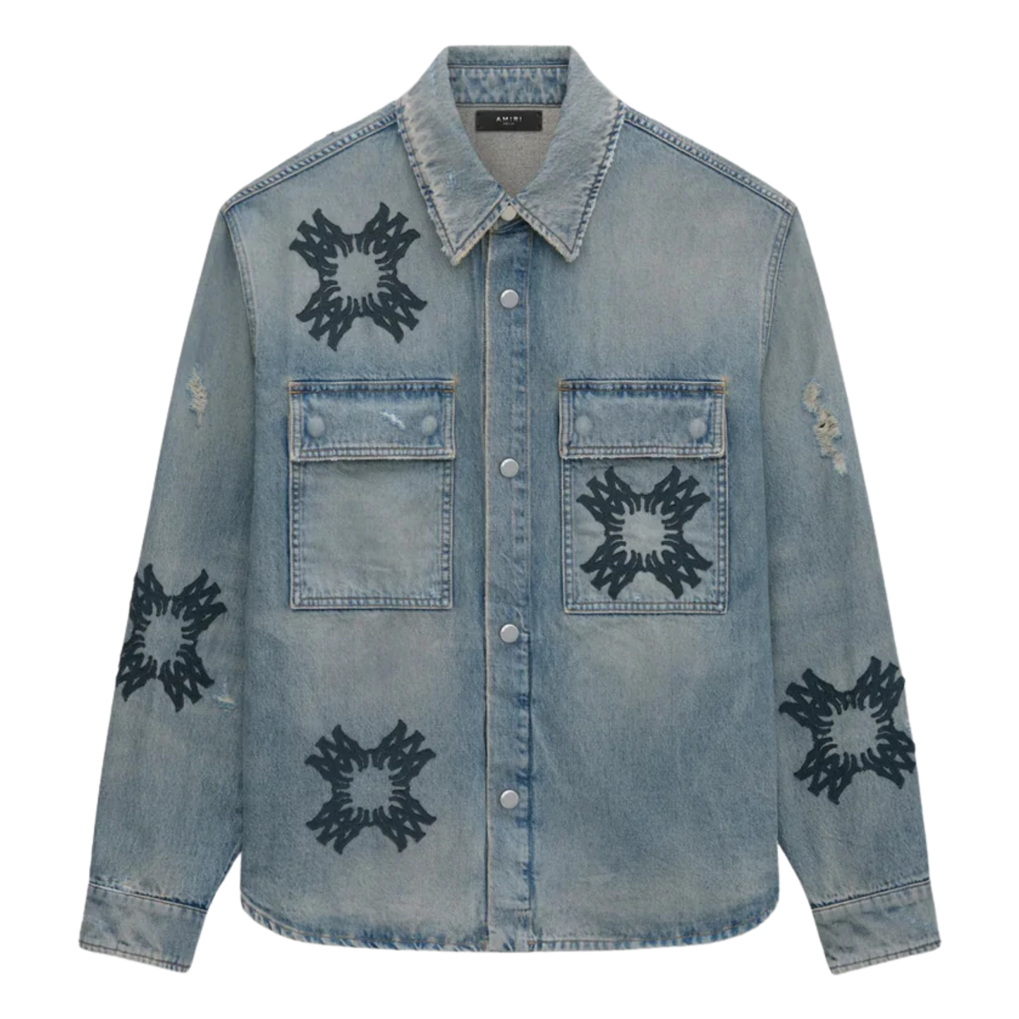 MA QUAD APPLIQUE OVERSHIRT Antique Indigo