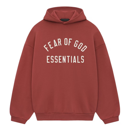 Fear of God Essentials Fleece Hoodie Crimson