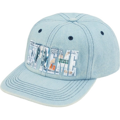 Supreme Embroidered Money Logo 6-Panel Hat Light Blue